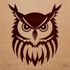Realistic Owl Portrait SVG Realistic illustration of an owl's head, featuring detailed feathers and facial features.
