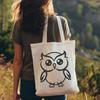 Stunning Owl Simple Line Drawing - Free DXF