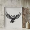 Stunning Flying Owl Image - DXF