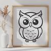 Artistic Owl In PDF Format - Free Download