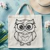 A Whimsical Owl Drawing for Your Next Project A simple, detailed drawing of an adorable owl, created as a versatile SVG file for various applications.
