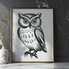 Artistic Owl In PNG & SVG