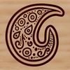Detailed Paisley Shape Design A detailed, ornate paisley shape, suitable for digital designs.