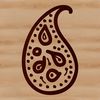 An ornate paisley shape with intricate details suitable for vector design and digital crafting.