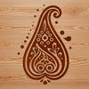 Vector illustration of an intricate paisley pattern, ideal for crafting and DIY projects.