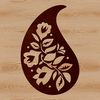 A classic ornate paisley shape, suitable for vector art designs.