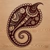 Stylized Paisley Geometric Shape Geometric pattern featuring a stylized paisley design.