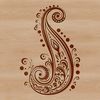 Decorative Paisley Ornament Vector Shape A decorative ornate shape resembling a classic paisley design, suitable for vector art and digital applications.