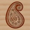A detailed, ornate paisley pattern designed as a vector graphic.
