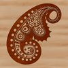 Ornate paisley pattern design suitable for SVG cutting files or vector art projects.