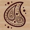 An embellished paisley pattern featuring curved lines and symmetrical shapes, available as a scalable SVG file.