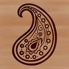 Classic Paisley Design Template A classic ornate paisley shape, suitable for various designs and crafts.