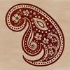 Paisley Pattern SVG Ornate floral pattern featuring a traditional paisley shape, ideal for graphic design projects.