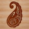 A stylized ornate paisley design suitable for vector graphics and digital artwork.