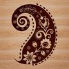A classic ornate paisley design with intricate floral patterns, suitable for vector art projects.