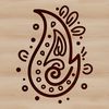 Beautiful Paisley Embellishment SVG Image A stylized ornate paisley shape, suitable for vector design and use in digital applications.