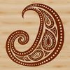 Traditional Paisley Pattern Inspiration A detailed ornate shape inspired by traditional Paisley patterns, suitable for vector art projects.