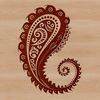 Detailed clip art paisley shape with decorative embellishments.