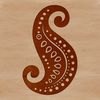 Ornate paisley pattern vector design featuring intricate embellishments and shapes.