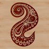 Paisley Embellishment Vector Image Download A stylized, ornate paisley shape with intricate details, suitable for digital design and cutting.