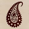 A detailed, ornate paisley shape, ideal for vector design and cutting machine projects.