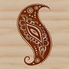 A stylized, ornate paisley shape, suitable for use as clip art or stencil design in various digital formats.