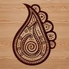 Ornate paisley shape for clip art and vector design.