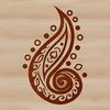 Ornate paisley shape vector design for use in various applications.