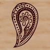 Elegant Paisley Vector Art A classic ornate paisley shape with intricate details, suitable as a vector design or clip art.