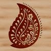 Beautiful Paisley Clip Art Pattern A single ornate paisley shape, designed as vector art for various applications.