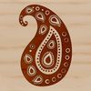Paisley Pattern Design Element An ornate paisley pattern used as an embellishment in vector design.