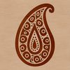 Ornate Vector Design Element A detailed vector design featuring a classic paisley motif with curved lines and symmetrical patterns.