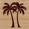 Beautiful Palms on White Background A single palm tree isolated on a white background for vector design projects.