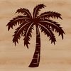 Palm Tree SVG Design Template A vector illustration of a palm tree in a natural setting, suitable for graphic design projects.