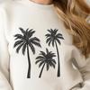 Single Palm Tree Illustration An isolated vector graphic of a single palm tree with trunk and fronds.