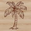 Tropical Palm Silhouette A stylized illustration of palm trees in a tropical landscape, suitable for vector design and cutting machine projects.
