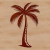 Illustrated palm tree vector graphic for nature-inspired designs.