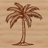 Beautiful Palm Tree Vector Graphic Design Illustrative palm tree in a tropical setting, suitable for vector design and printing.