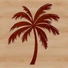 Tropical Landscape SVG Clip Art A detailed illustration of palm trees in a tropical setting.