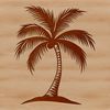 Free Vector Palm Tree Design Palm trees swaying in the wind against a bright blue sky.