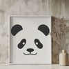 Cute Panda Outline Vector An outline vector graphic of a panda, suitable for use with cutting machines or laser cutters.