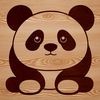 A detailed illustration of a panda bear in a natural environment, suitable for various design applications.