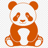 Minimalist Wild Animal Design An illustration of a wild animal, a giant panda, in a minimalist style.