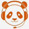 Wild Panda Illustration in Nature A stylized illustration of a wild panda in a natural environment.