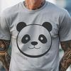 Wild Panda Illustration in Simple Style A black and white illustration of a wild animal, an Asian giant panda in a simple style suitable for vector art.