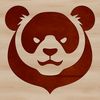 Free Vector Panda Clip Art A black and white illustration of a panda in its natural habitat, suitable for various design projects.