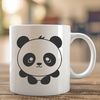 A close-up illustration of a wild panda's face, suitable for vector art designs.