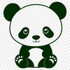 Beautiful Panda Animal Clip Art Design A high-quality vector design of a panda animal.