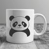Wild Life Graphic Design A vector graphic representation of a wild animal, specifically a panda bear.