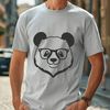 Wild Panda in Glasses Illustration A cute illustration of a wild panda wearing glasses.